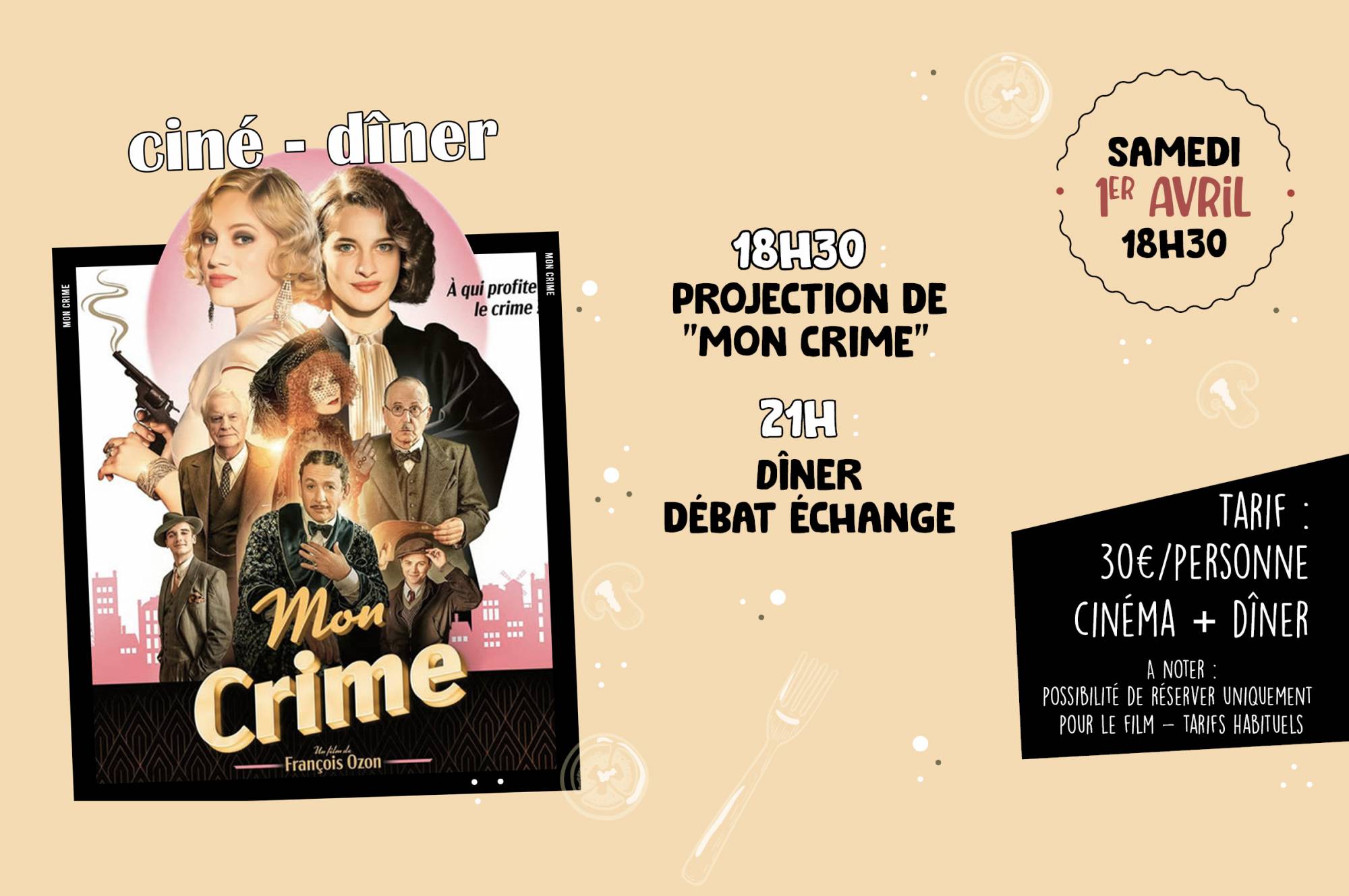 CINE-DINER AUTOUR DE 